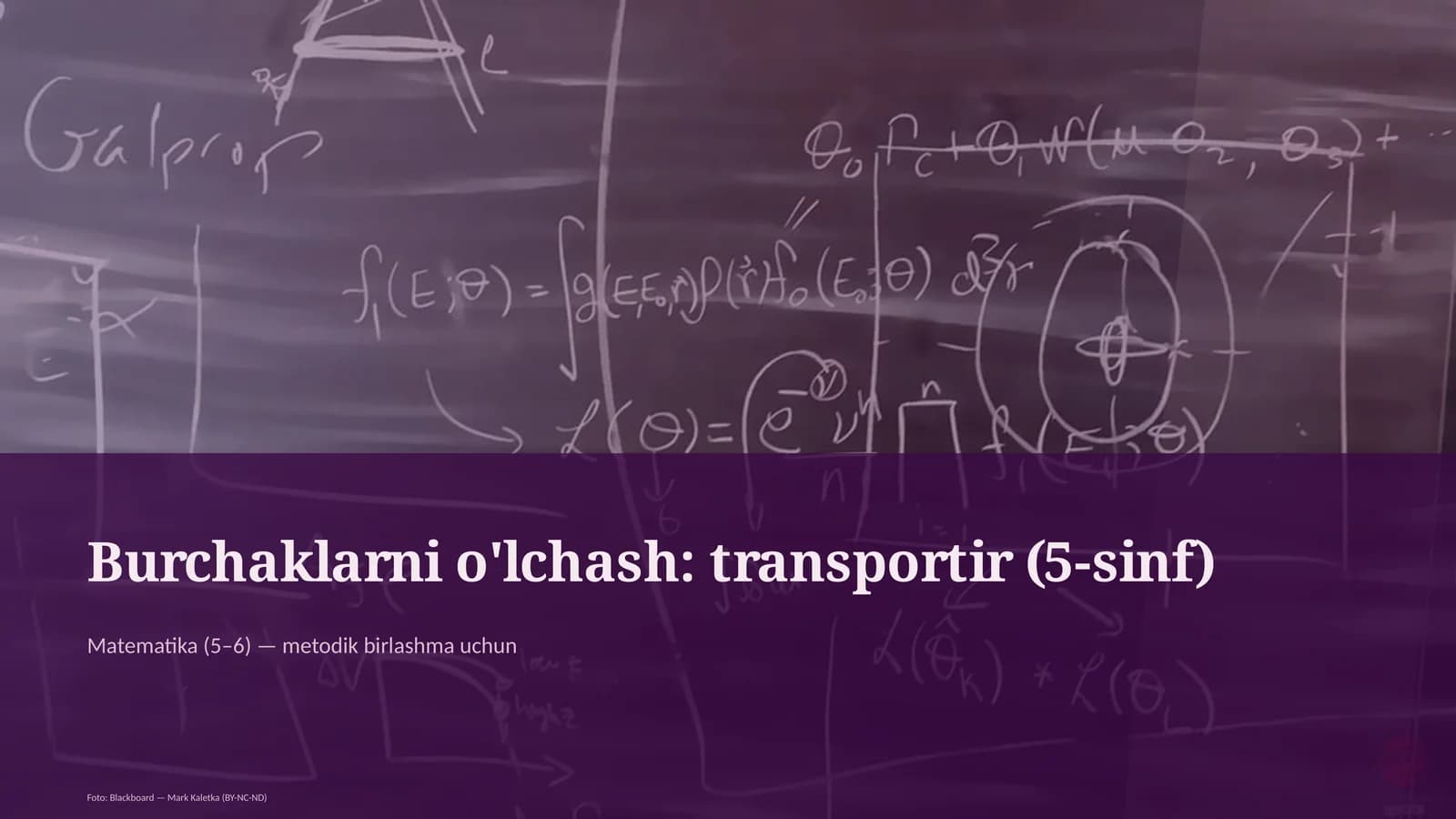 Burchaklarni o'lchash: transportir (5-sinf)