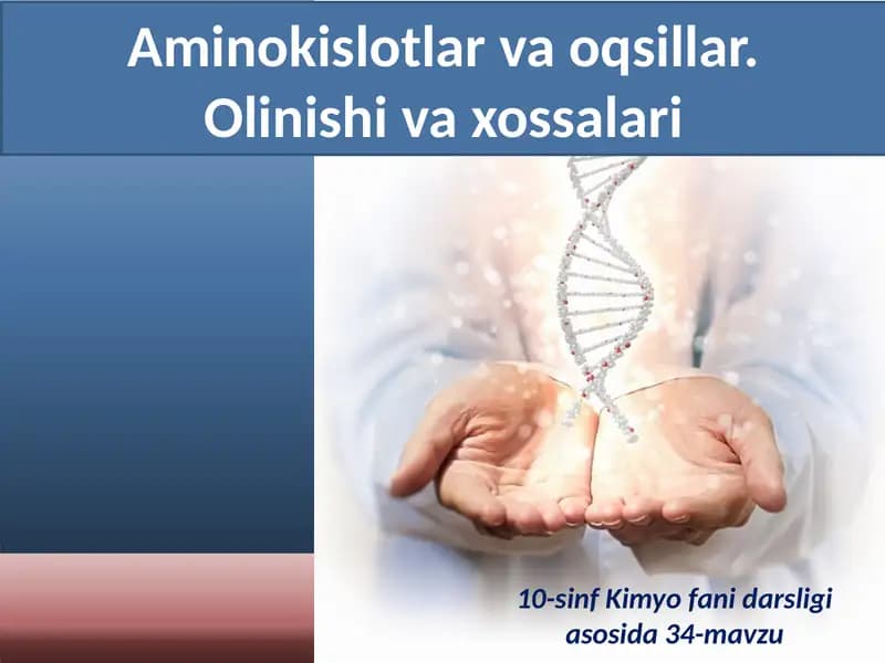 Aminokislotlar va oqsillar