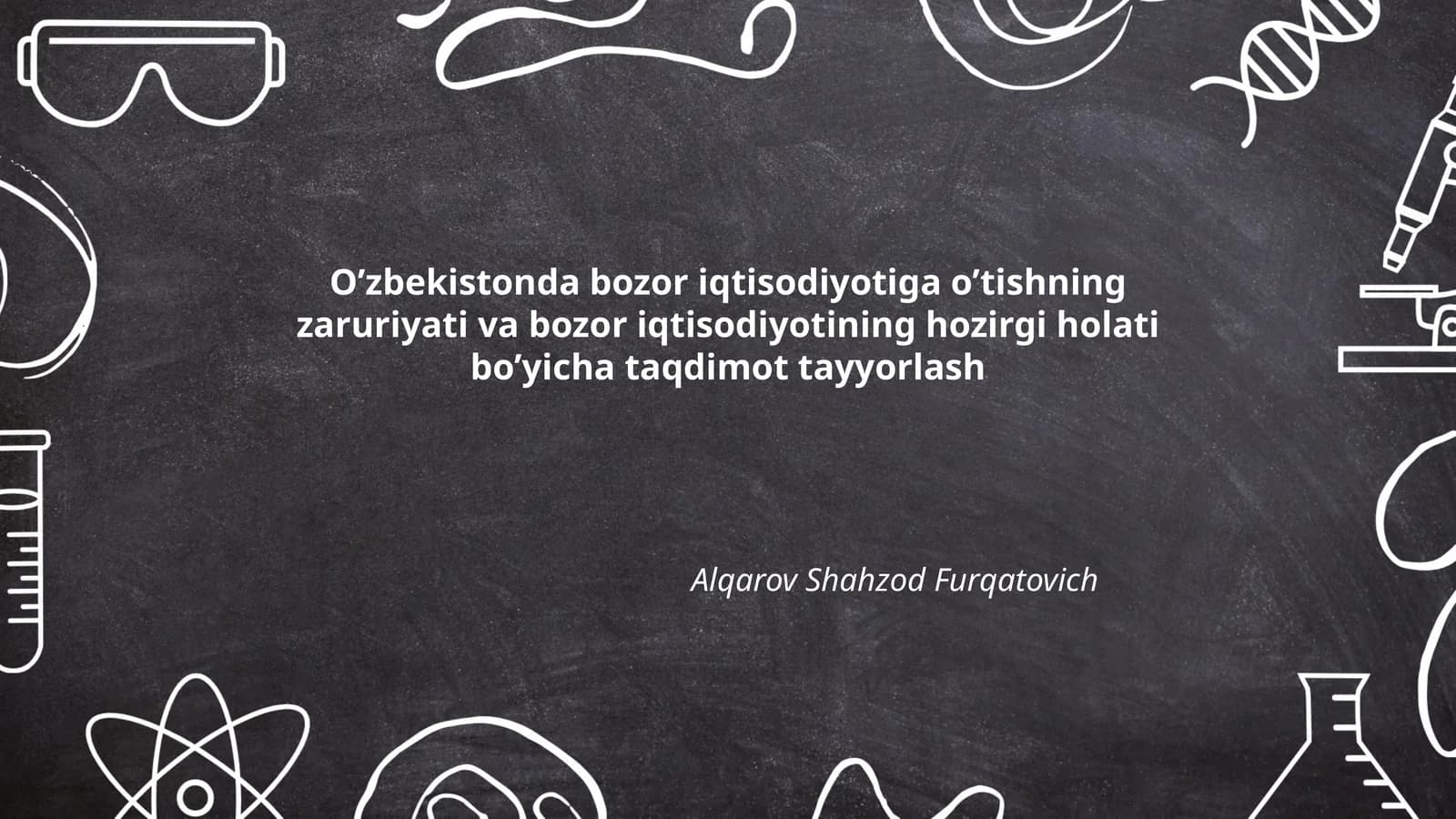 O’zbekistonda bozor iqtisodiyotiga o’tishning zaruriyati va bozor iqtisodiyotining hozirgi holati bo’yicha taqdimot tayyorlash