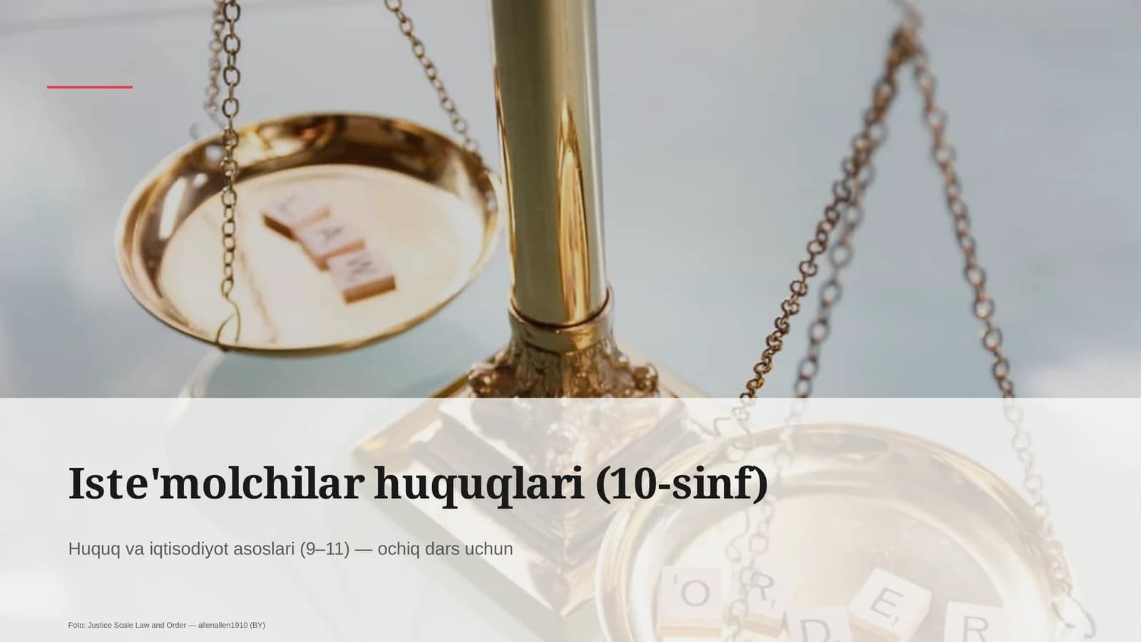 Iste'molchilar huquqlari (10-sinf)