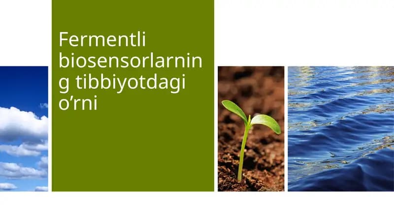 Fermentlibiosensorlarningtibbiyotdagio’rni