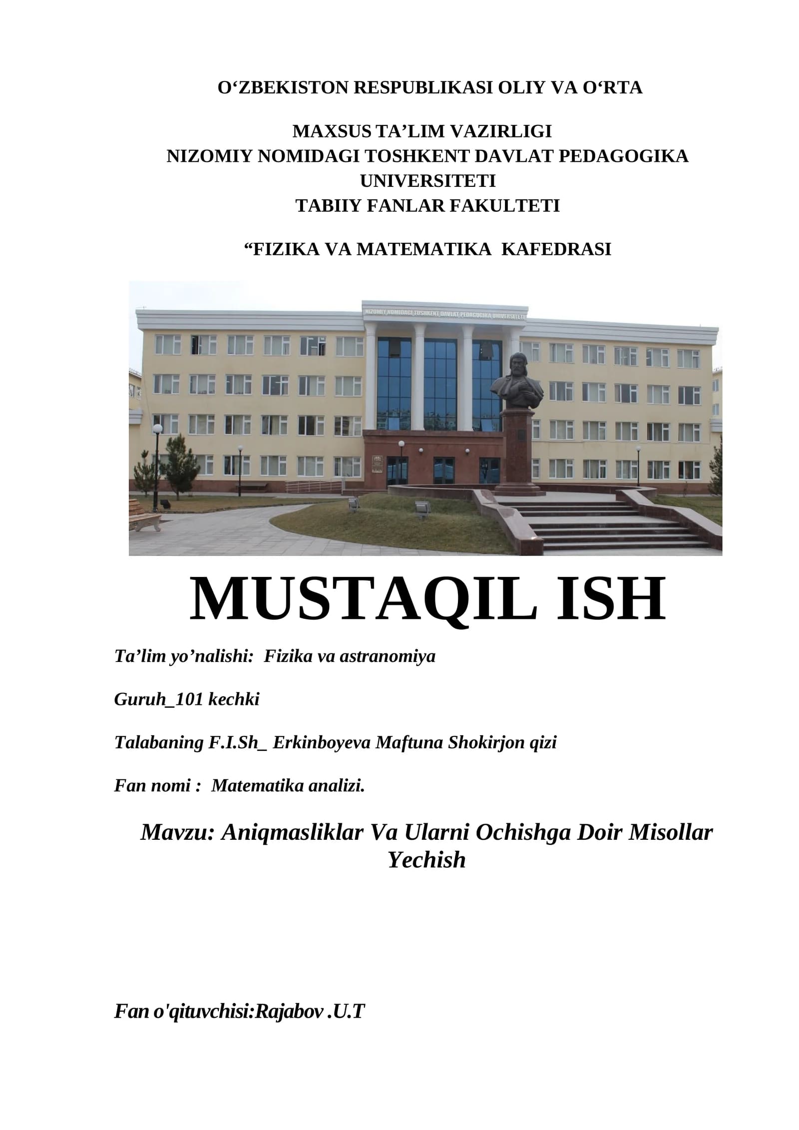 Matematika Analizi