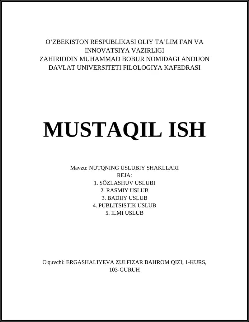 So‘zlashuv uslubi