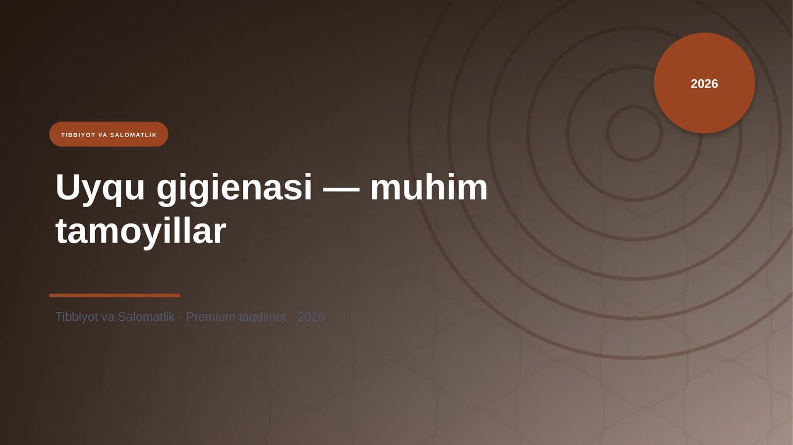 Uyqu gigienasi — muhim tamoyillar