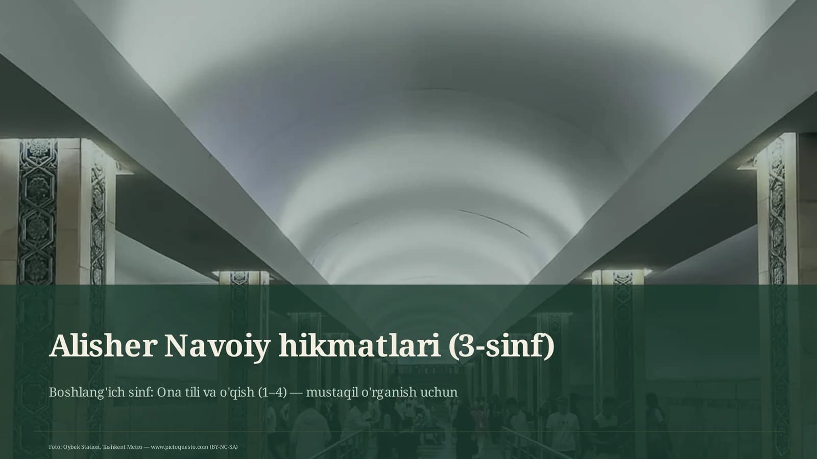 Alisher Navoiy hikmatlari (3-sinf)