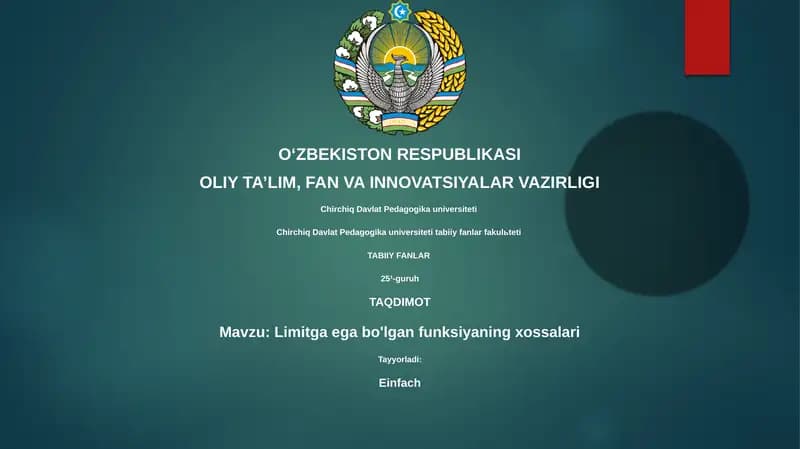 Limitning ta'rifi