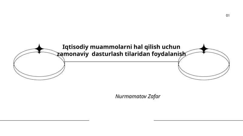 Zamonaviy dasturlash tilaridan foydalanish