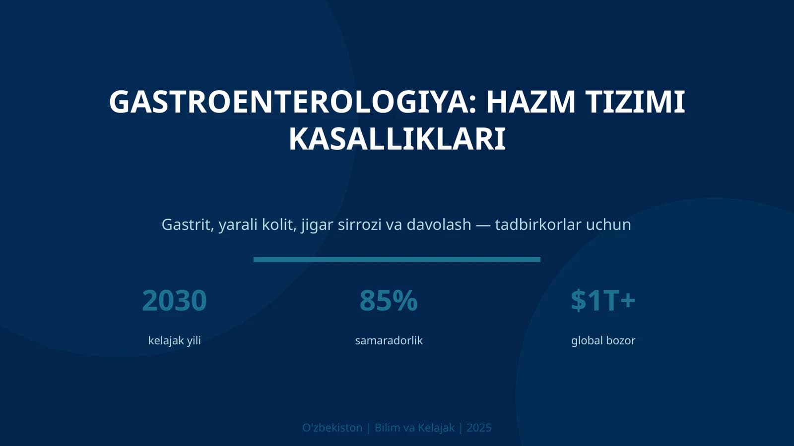 GASTROENTEROLOGIYA: HAZM TIZIMI KASALLIKLARI