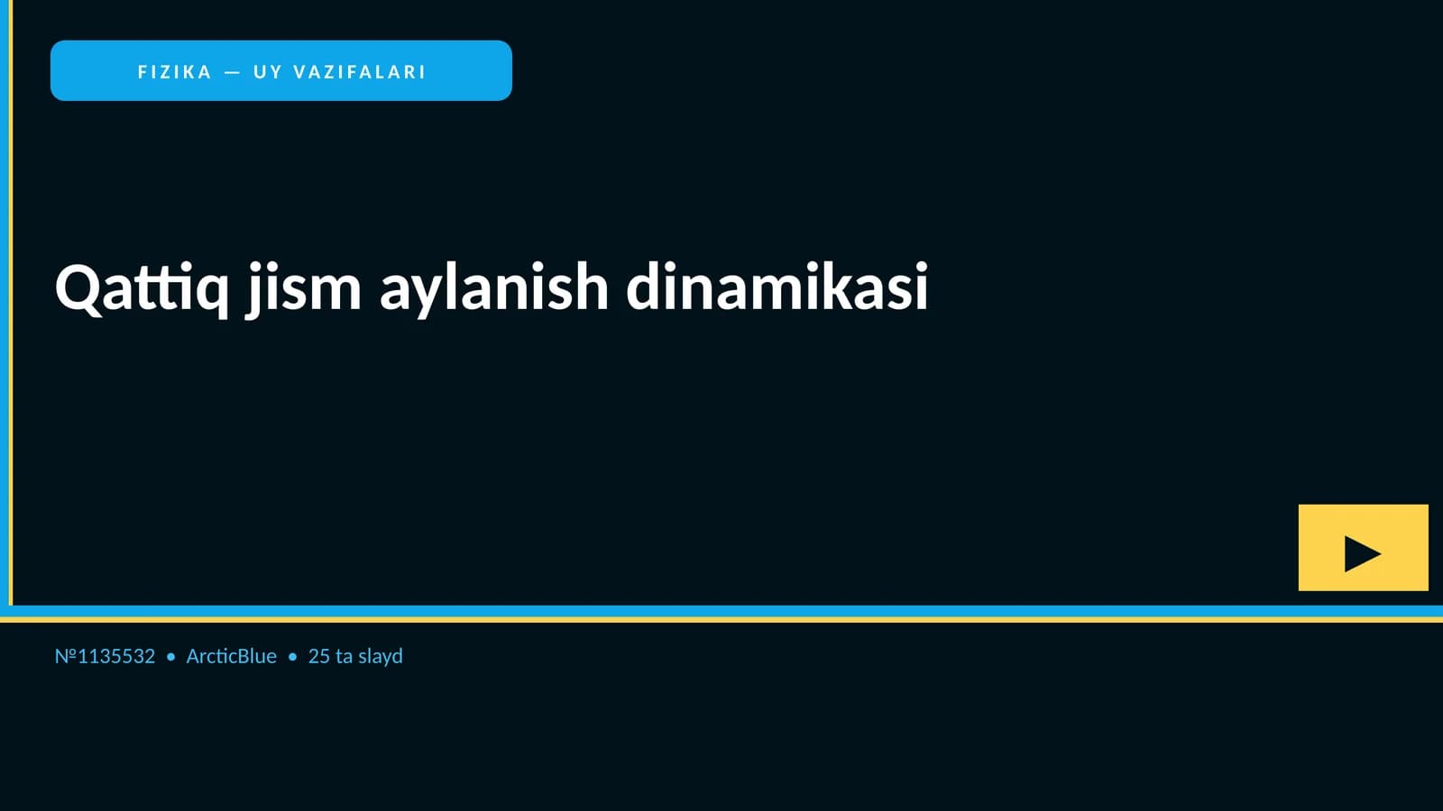 FIZIKA — UY VAZIFALARI