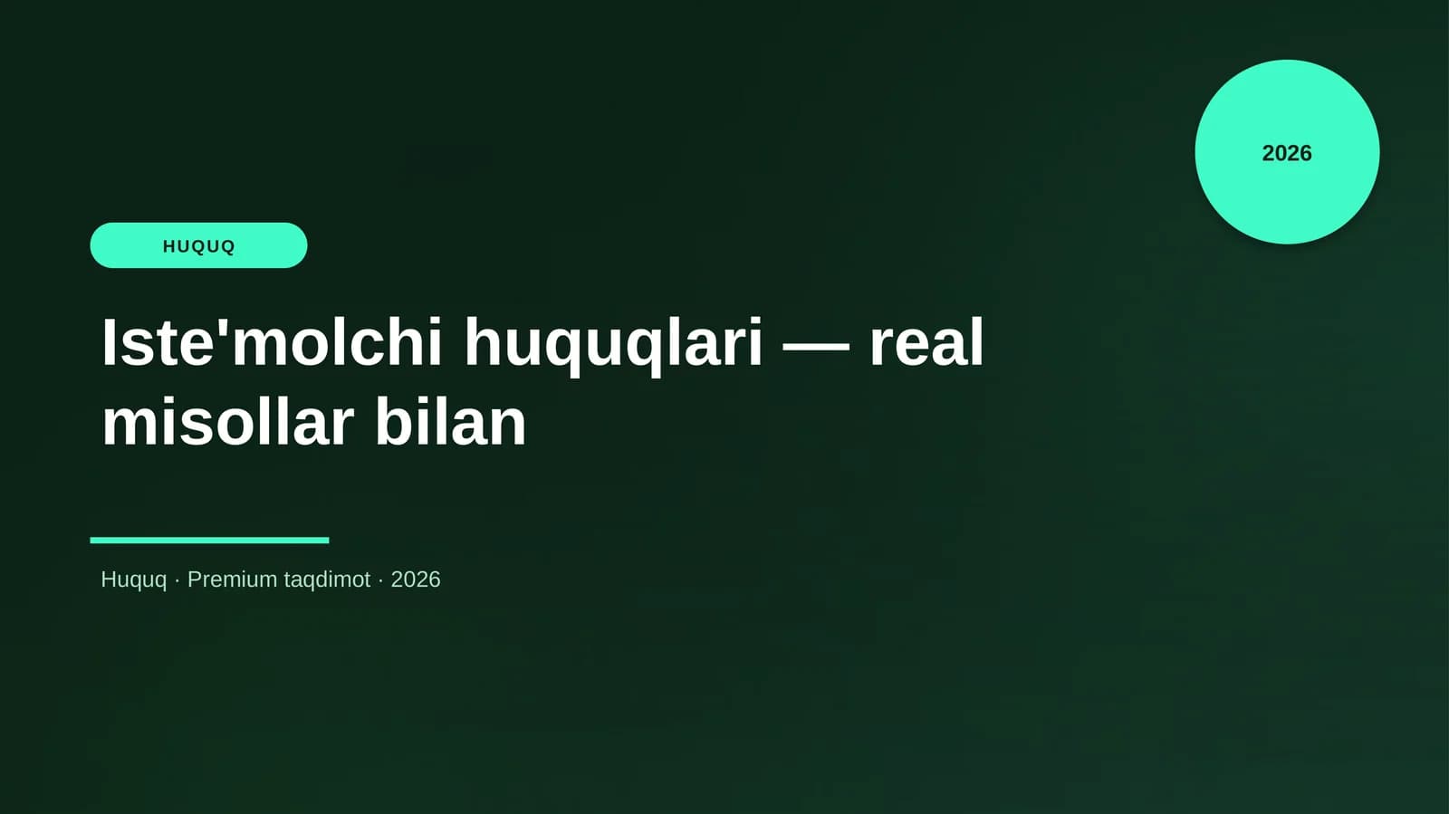 Iste'molchi huquqlari — real misollar bilan