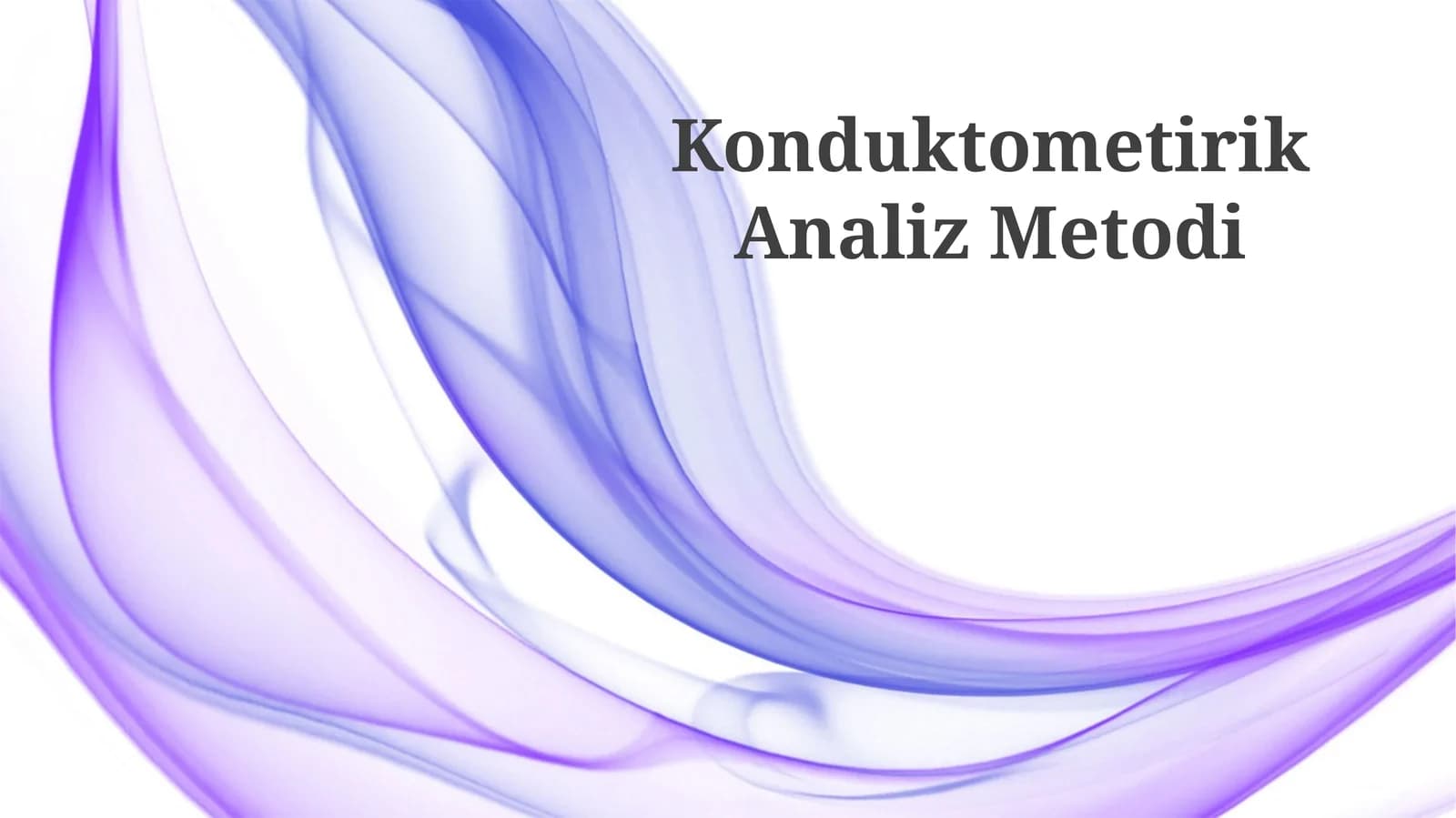Konduktometirik Analiz Metodi