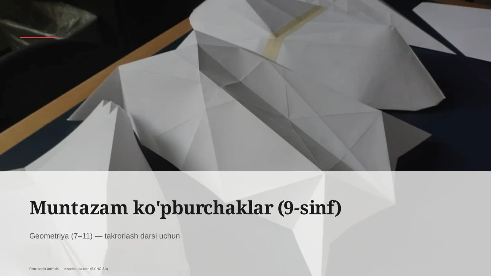 Muntazam ko'pburchaklar (9-sinf)