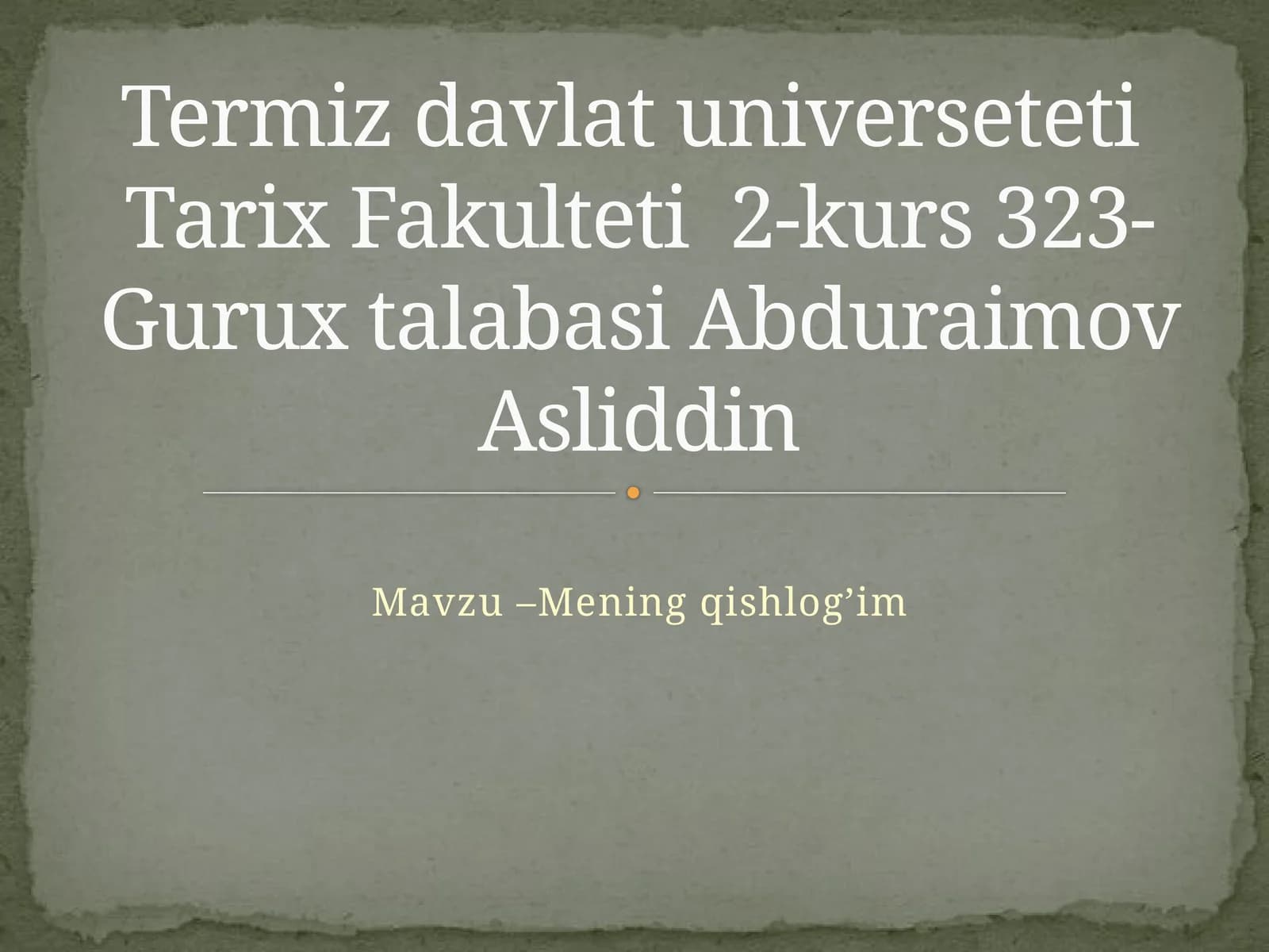 Qishloqtarixi