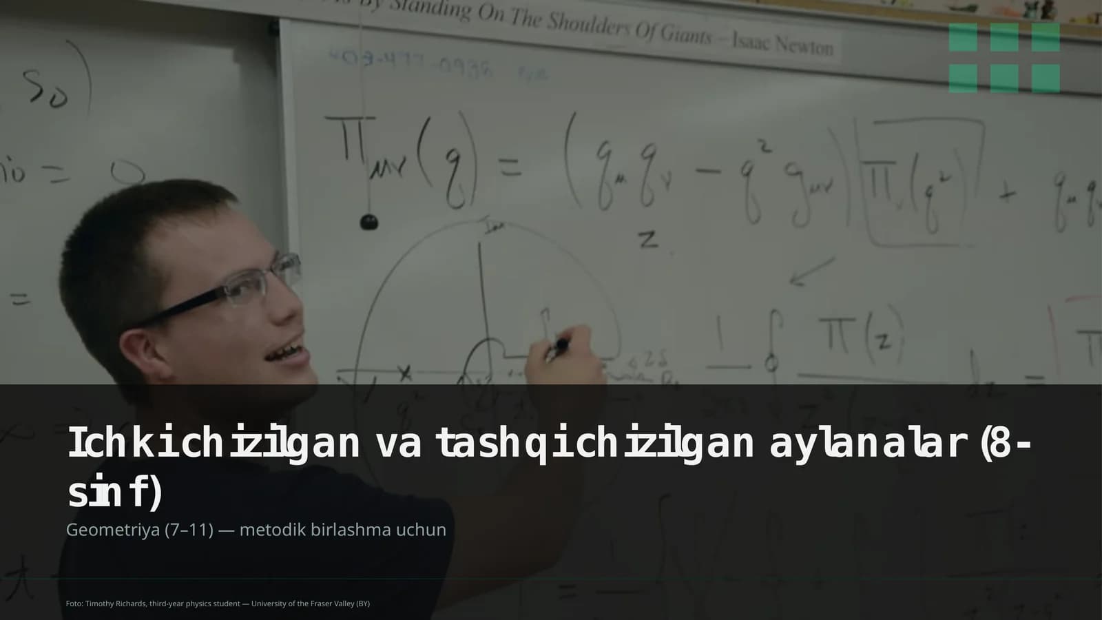 Ichki chizilgan va tashqi chizilgan aylanalar (8-sinf)