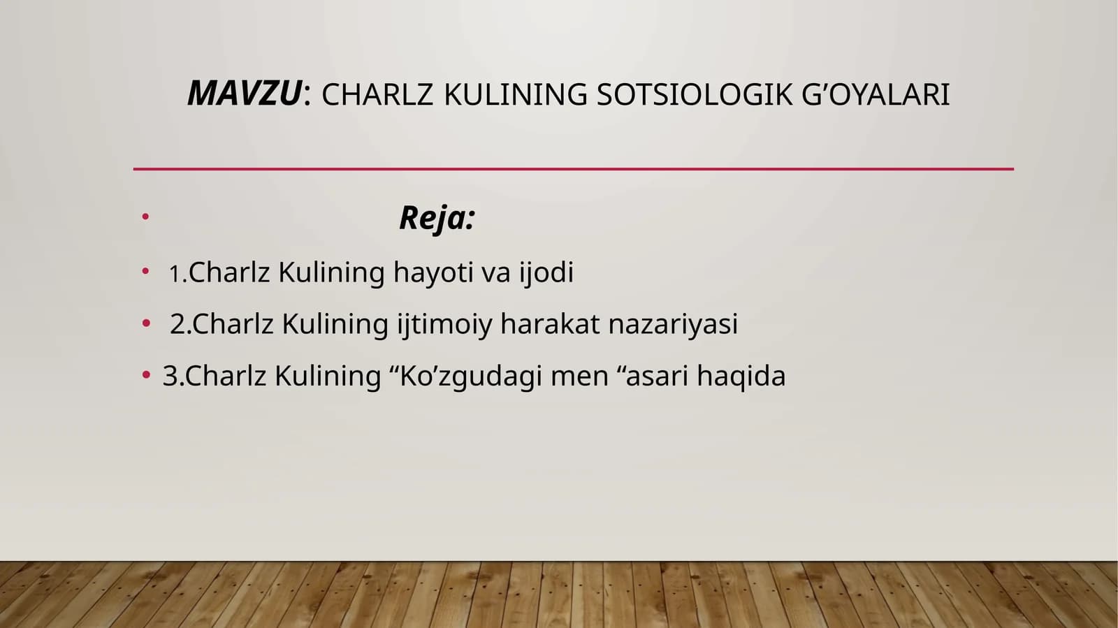 charlz kulining sotsiologik g’oyalari