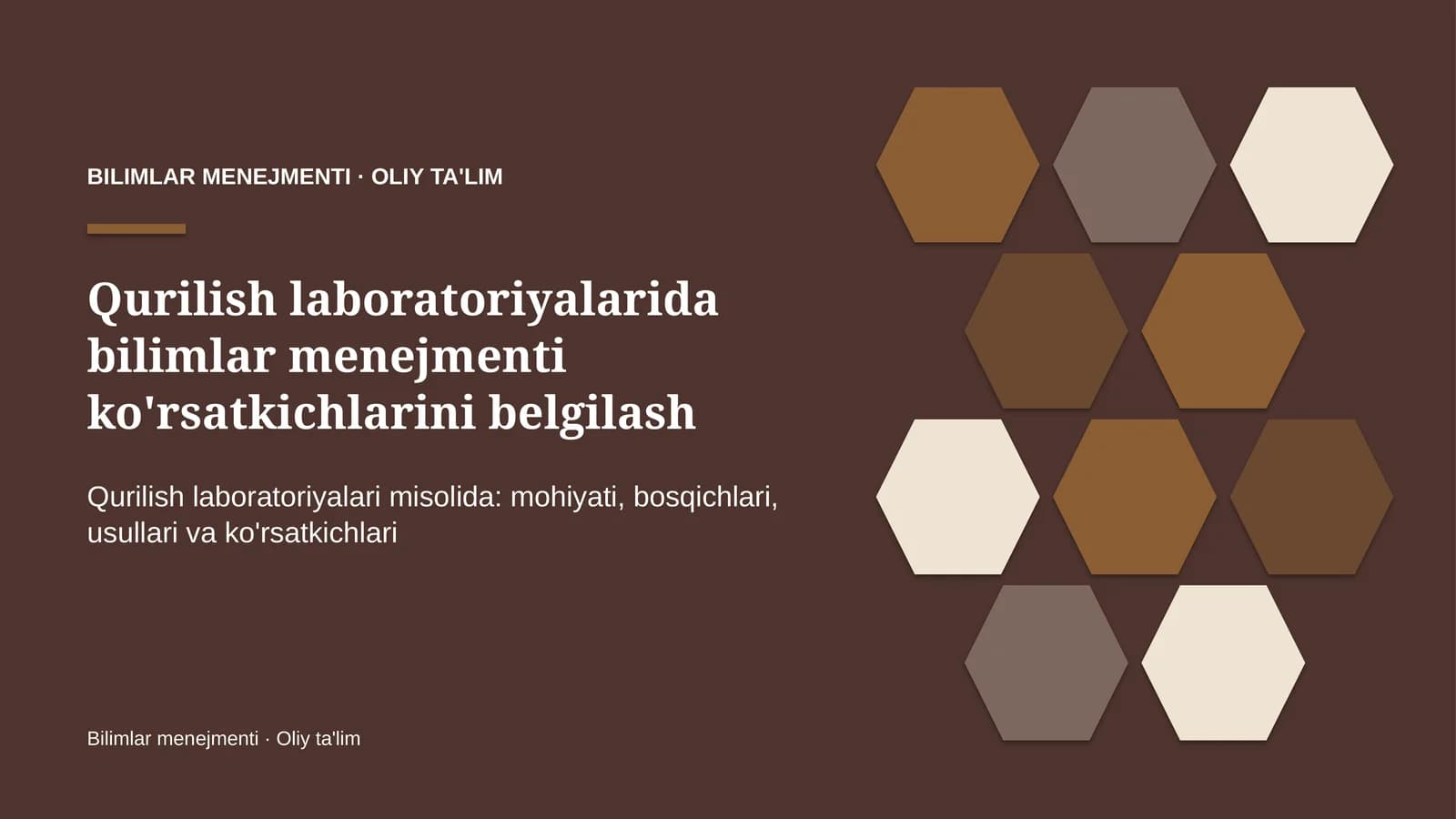 qurilish laboratoriyalarida bilimlar menejmenti ko'rsatkichlarini belgilash 8473