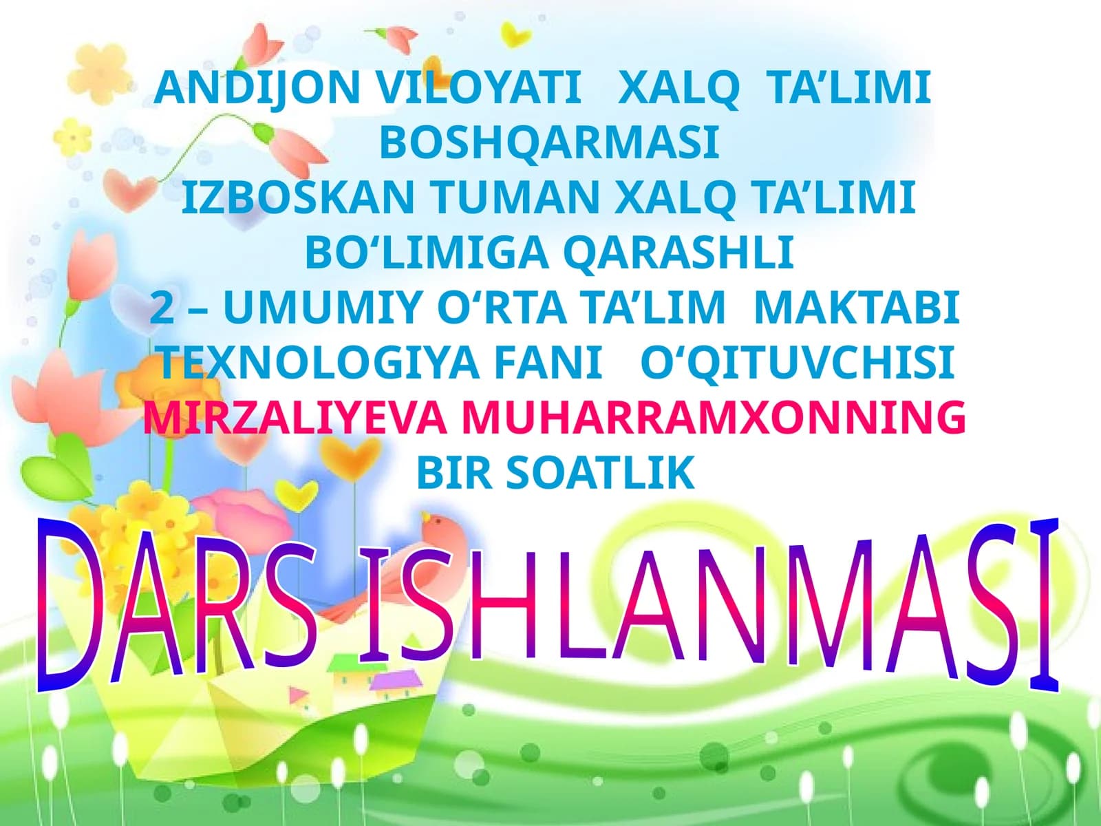 5-sinf Texnologiya. Fartuk qismlarini birlashtirish va oxirgi ishlov