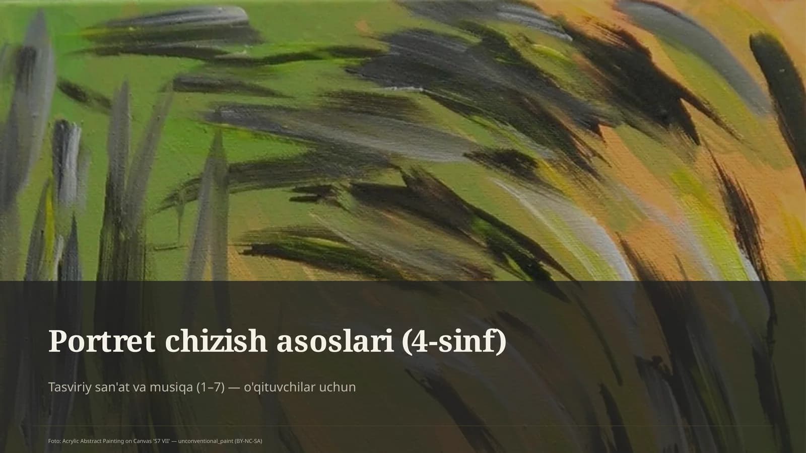 Portret chizish asoslari (4-sinf)