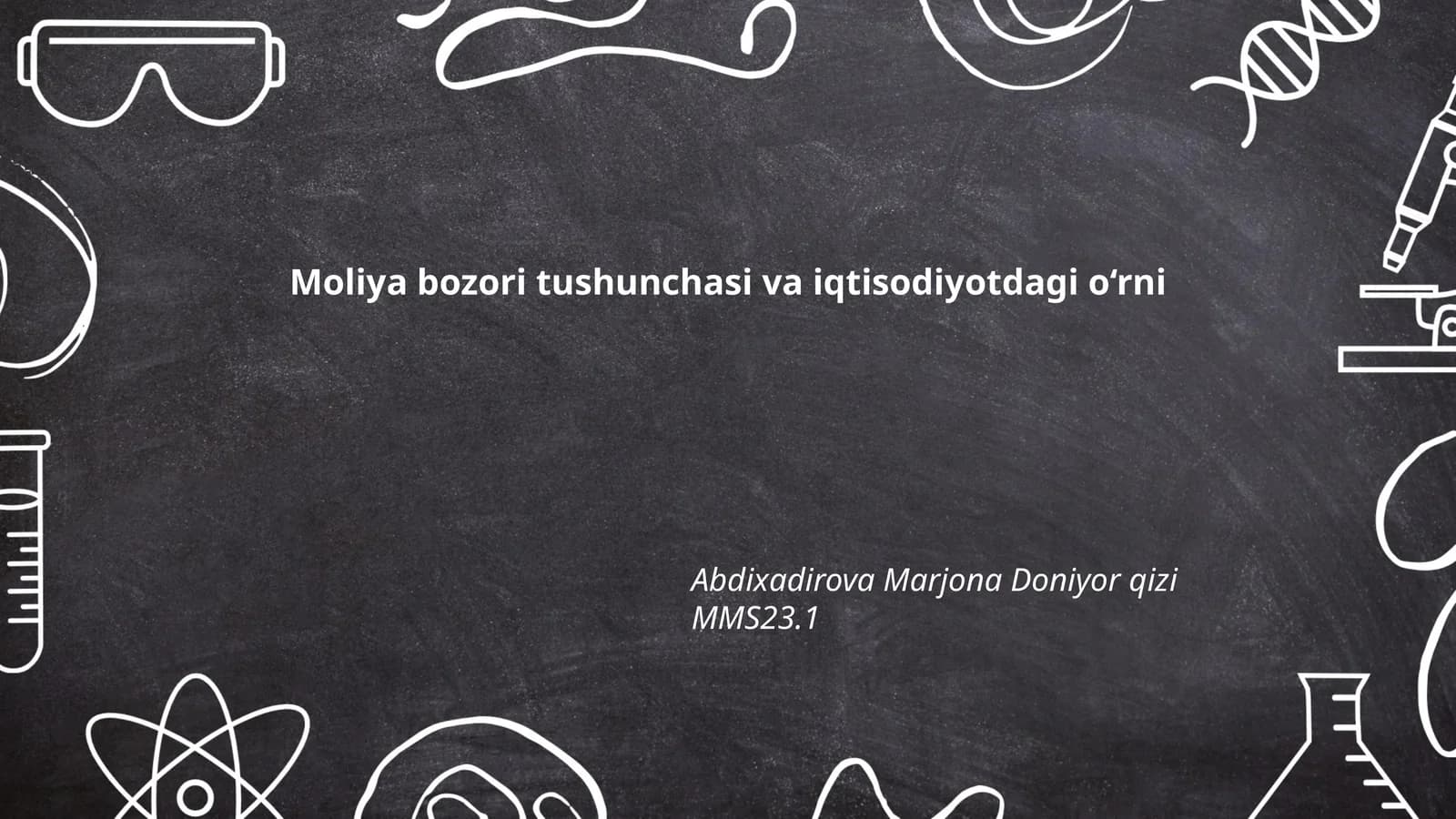 Moliya bozori tushunchasi va iqtisodiyotdagi o‘rni