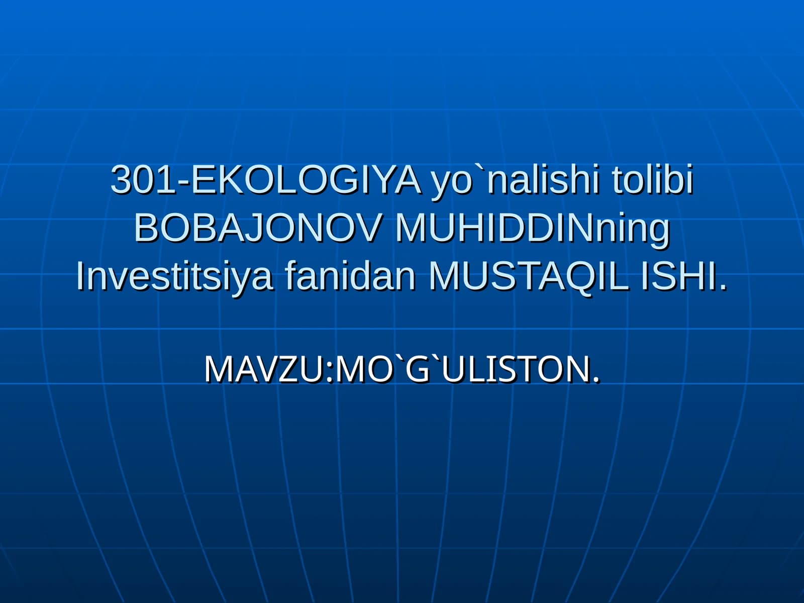 MO`G`ULISTON