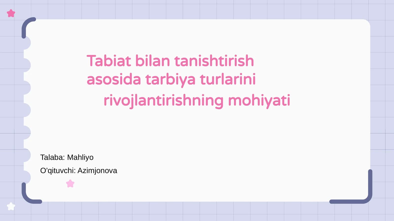 Tabiat bilan tanishtirish