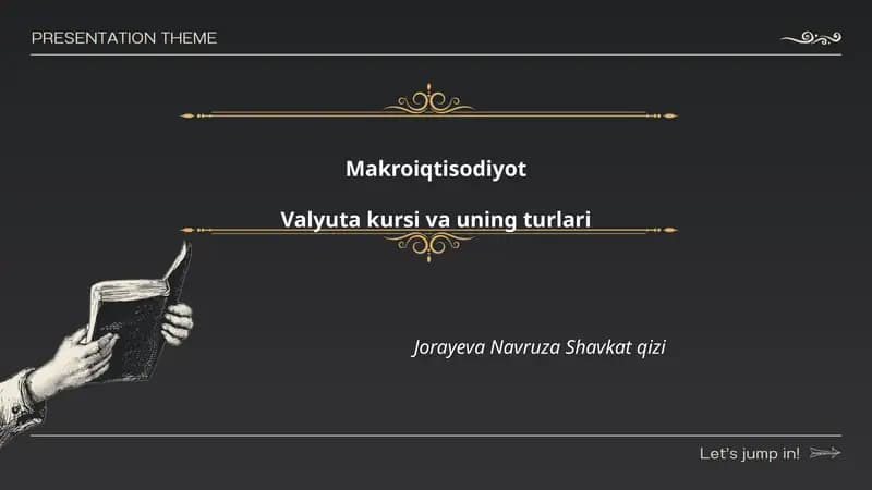 Valyuta kursi va uning turlari