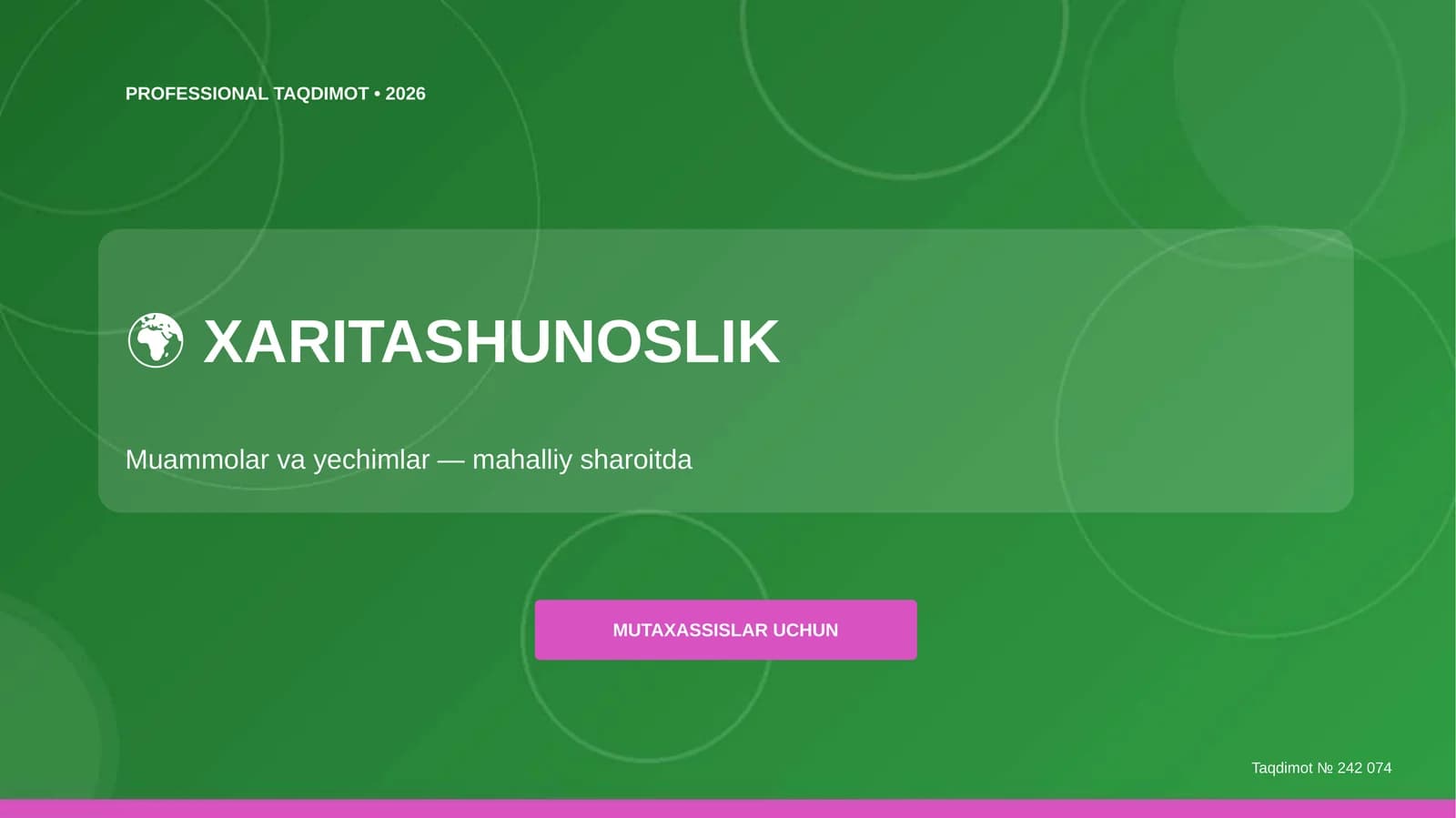 Xaritashunoslik: Muammolar va Yechimlar