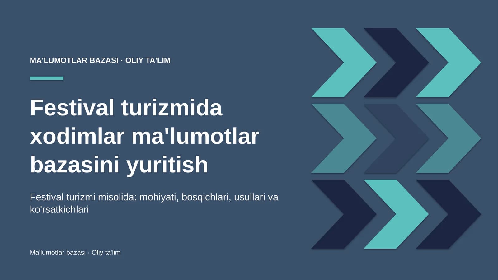 festival turizmida xodimlar ma'lumotlar bazasini yuritish 8347