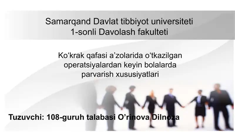 Samarqand Davlat tibbiyot universiteti 1-sonli Davolash fakulteti