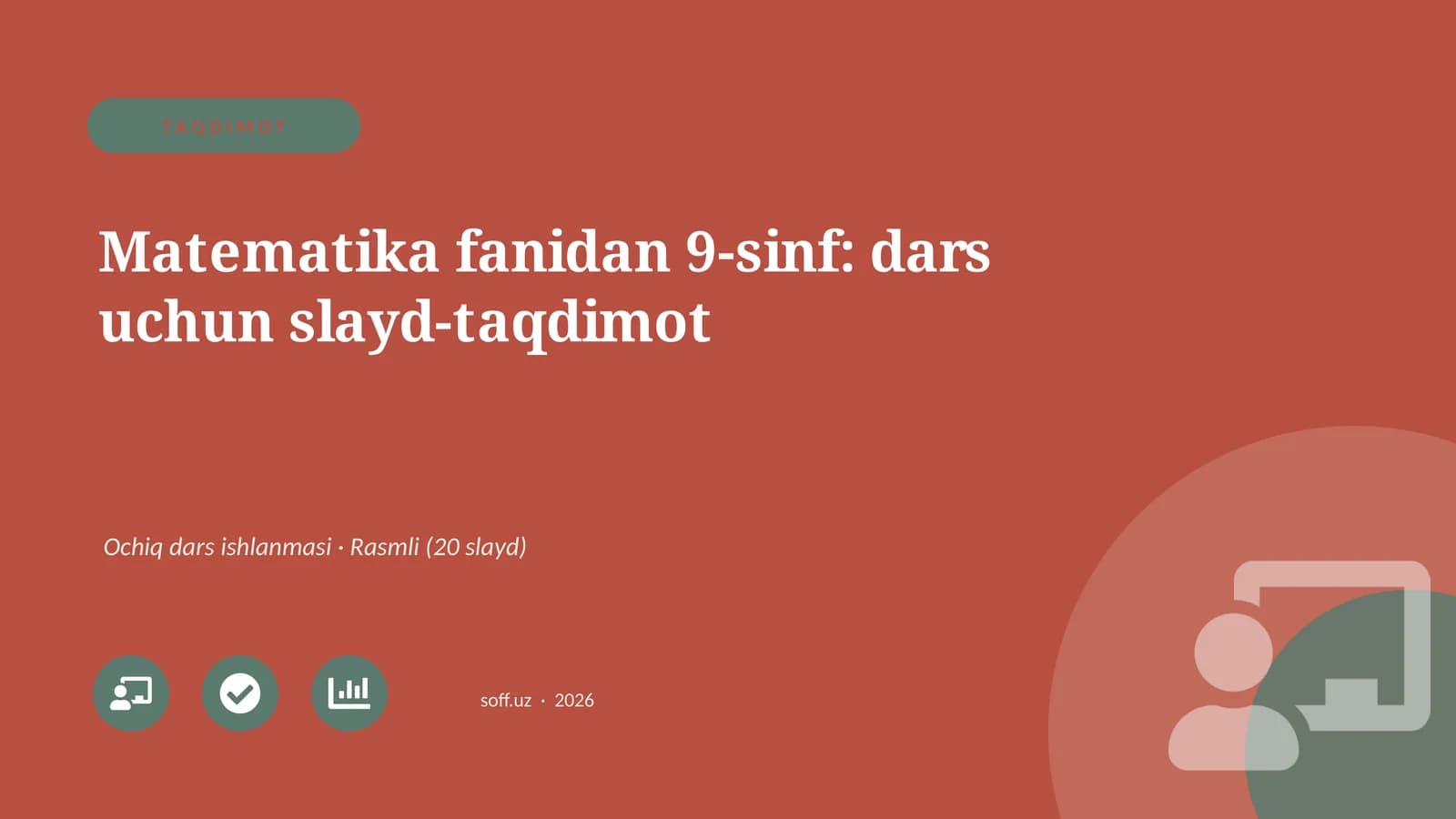 Matematika fanidan 9-sinf: dars uchun slayd-taqdimot