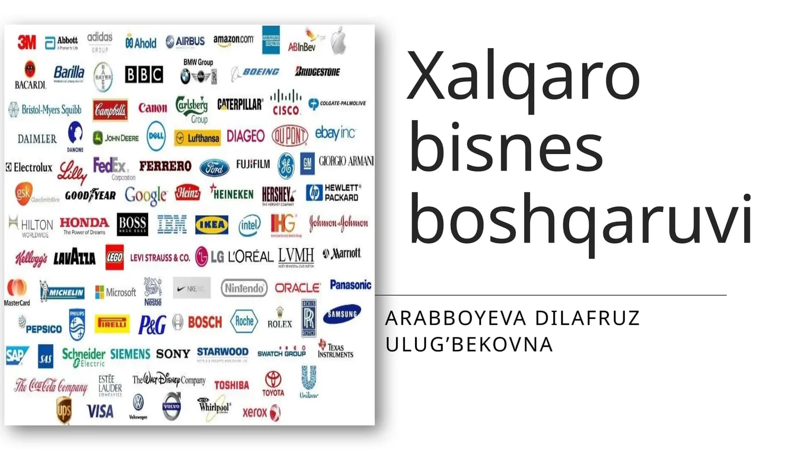 Xalqaro bisnes boshqaruvi