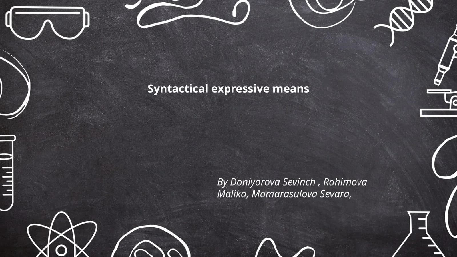 Syntactical expressive means