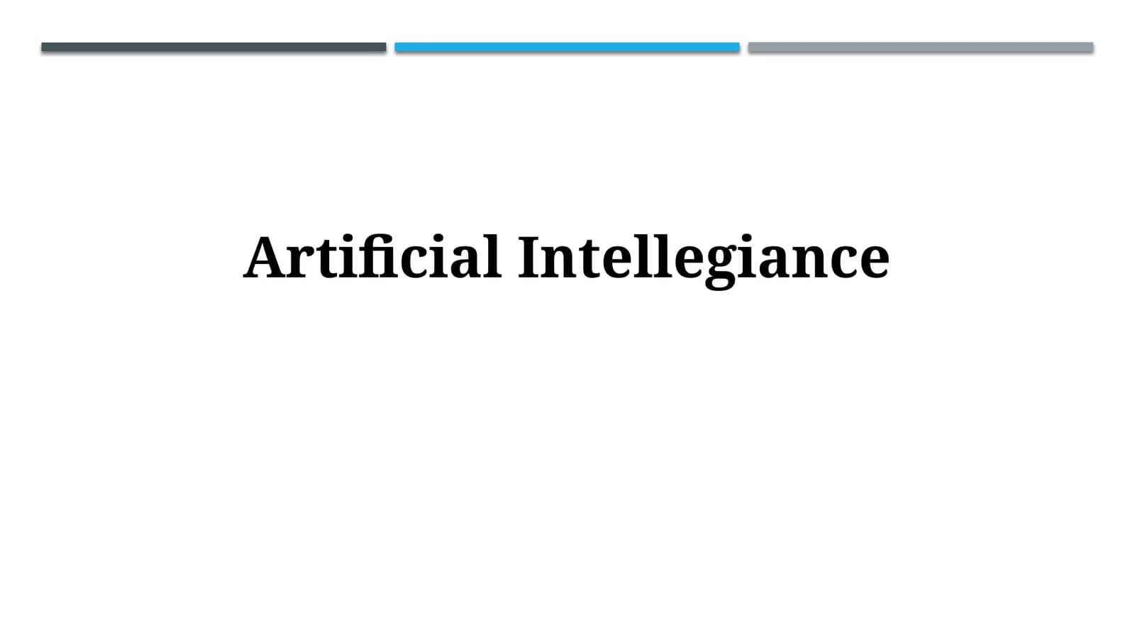 Artificial Intellegiance
