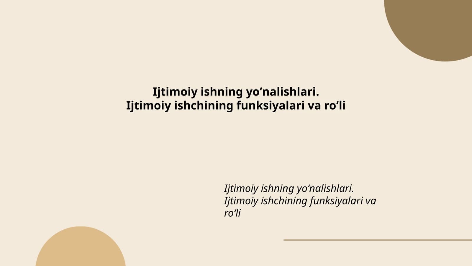 Ijtimoiy ishning yo‘nalishlari