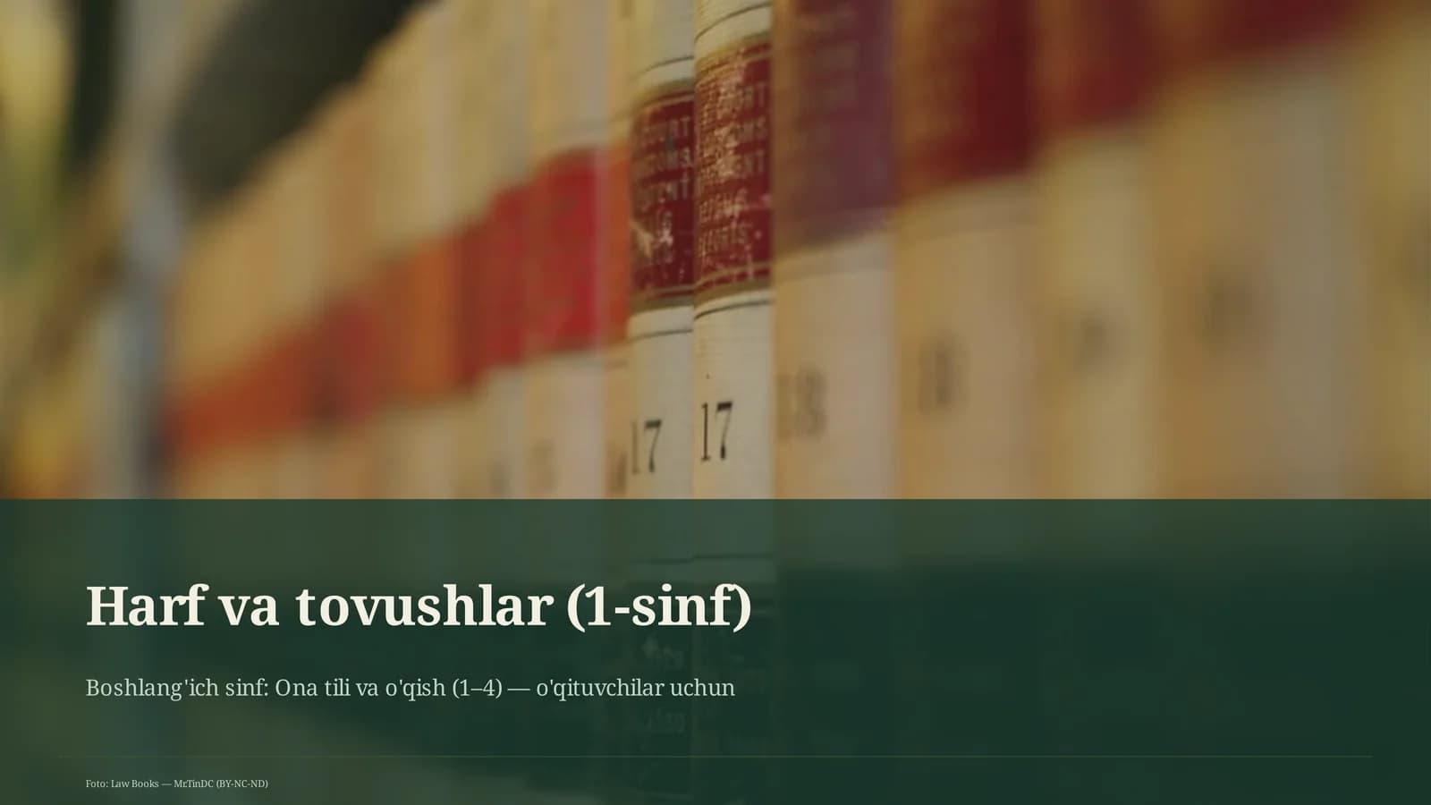 Harf va tovushlar (1-sinf)