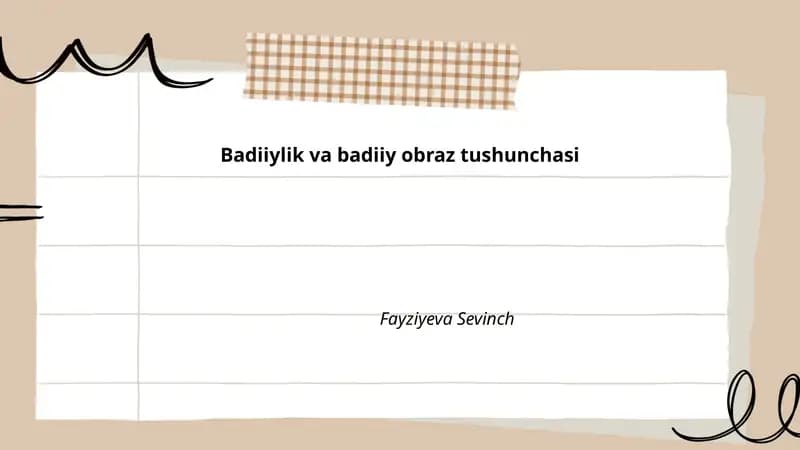 Badiiylik va badiiy obraz tushunchasi
