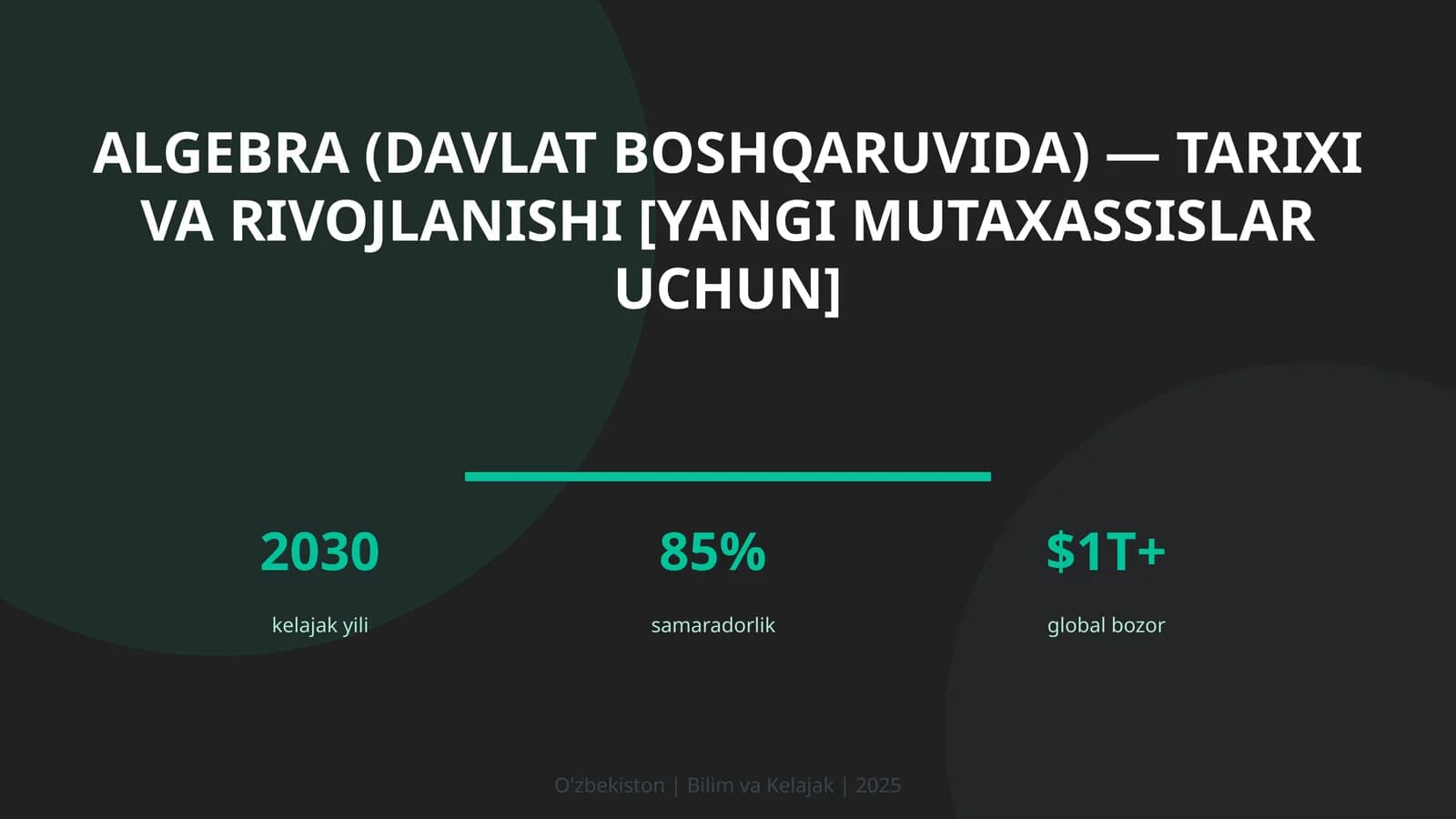 Algebra (davlat boshqaruvida) — tarixi va rivojlanishi [yangi mutaxassislar uchun]
