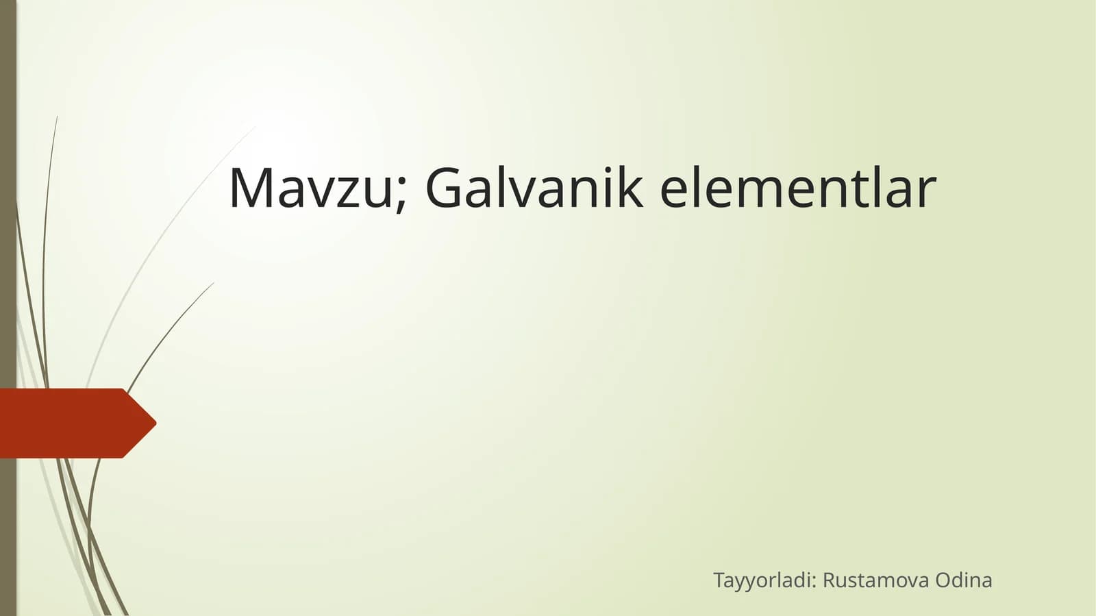 Galvanik elementlar