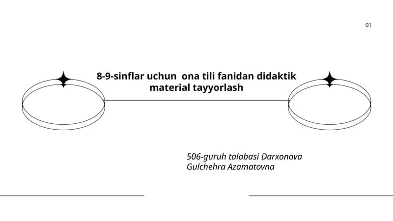 Ona tili fanidan didaktik materiallar