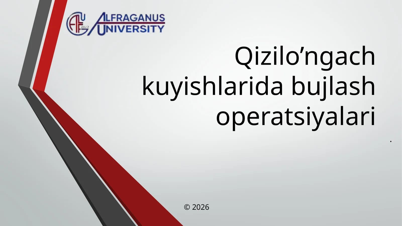 Qizilo’ngach kuyishlarida bujlash operatsiyalar