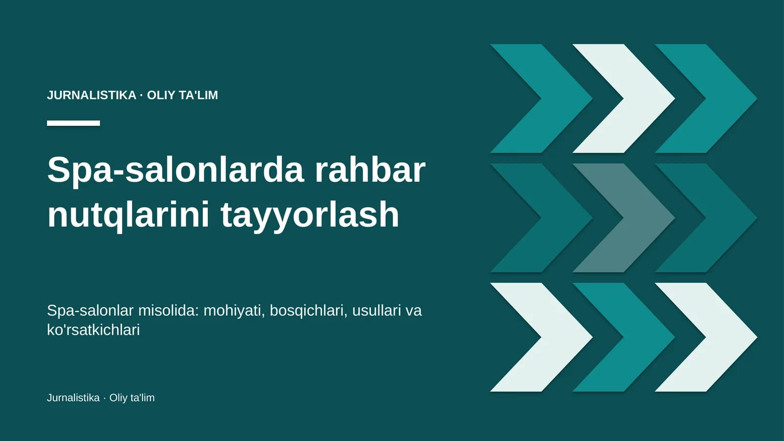 Spa-salonlarda rahbar nutqlarini tayyorlash