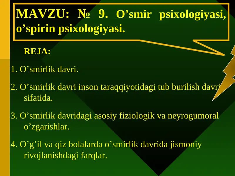 O’smirlik davri