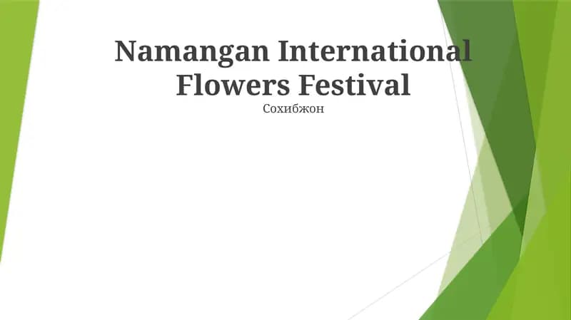 Namangan International Flowers Festival