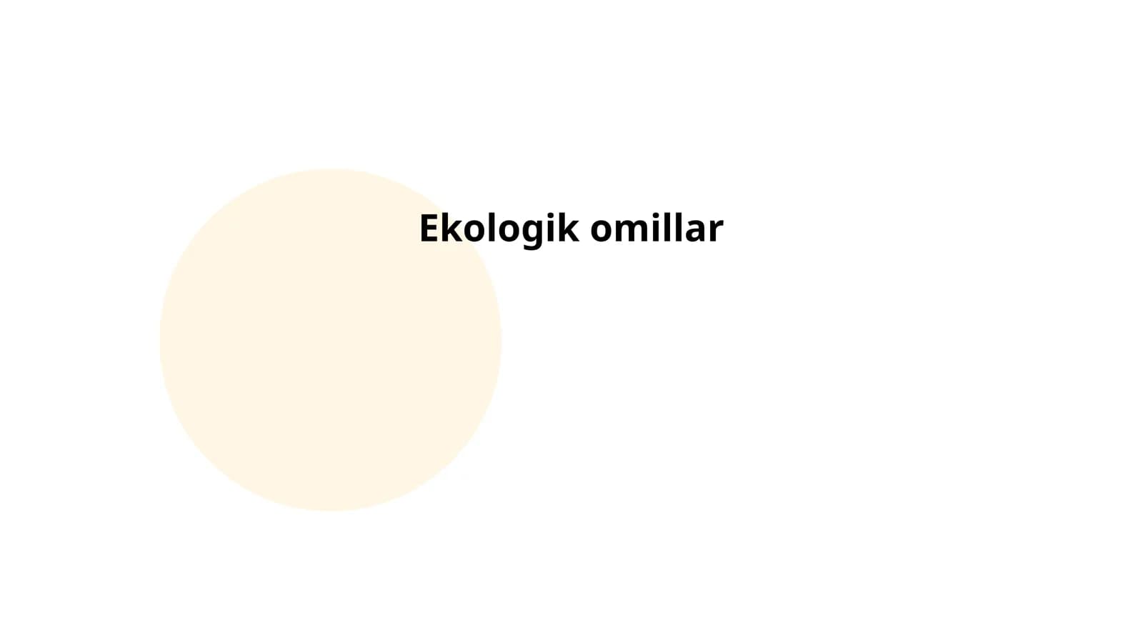 Ekologik omillar