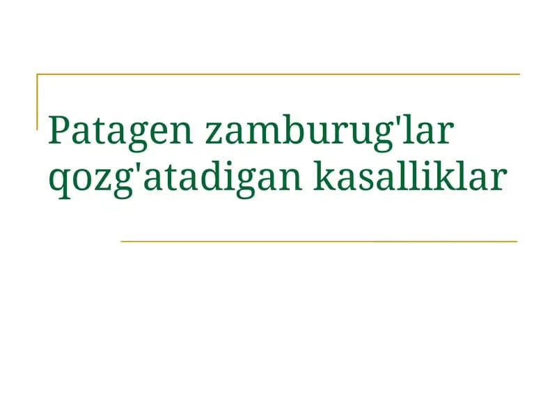 Patagen zamburug'lar qozg'atadigan kasalliklar