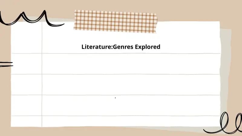 Literature:Genres Explored