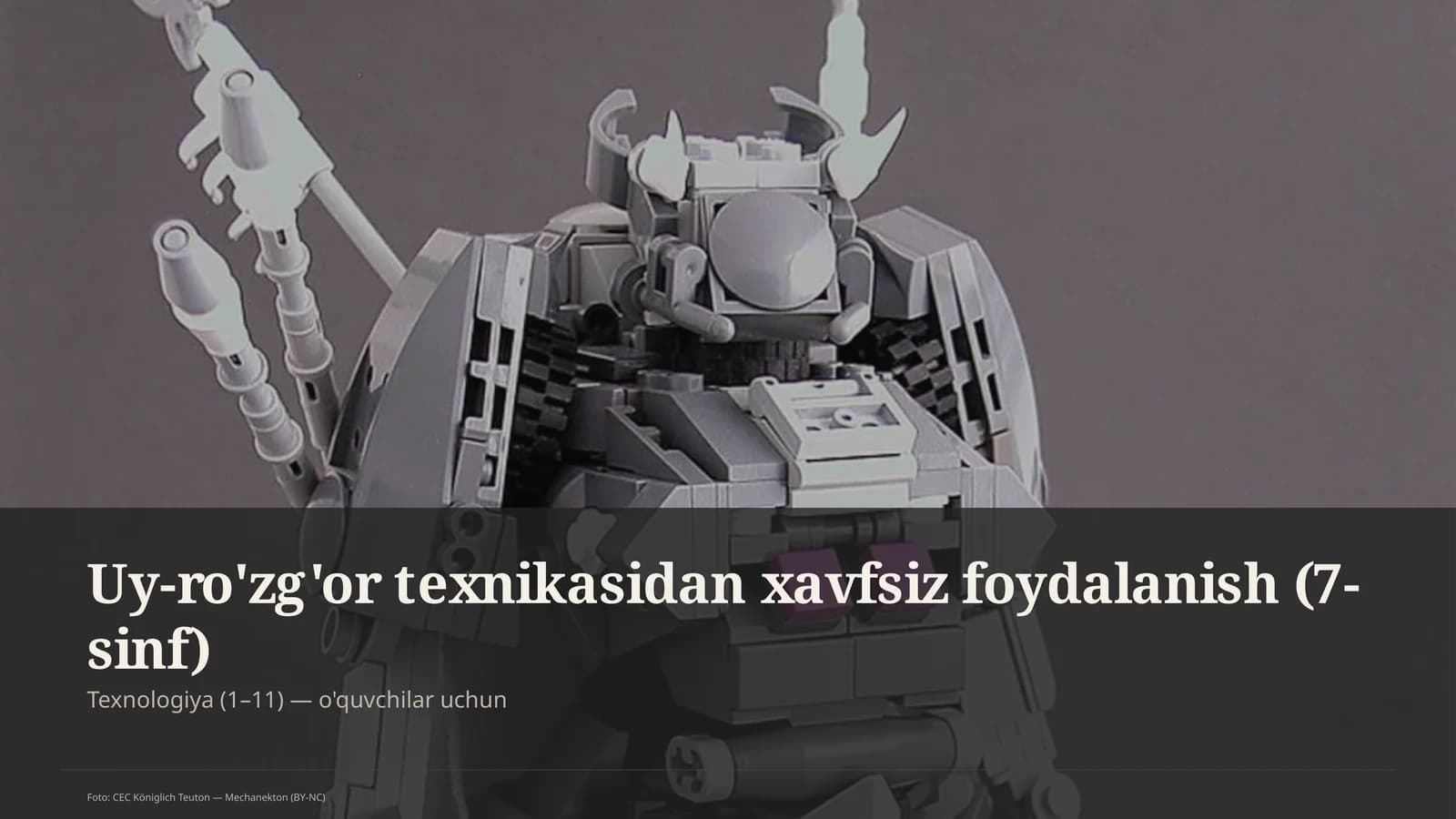 Uy-ro'zg'or texnikasidan xavfsiz foydalanish (7-sinf)