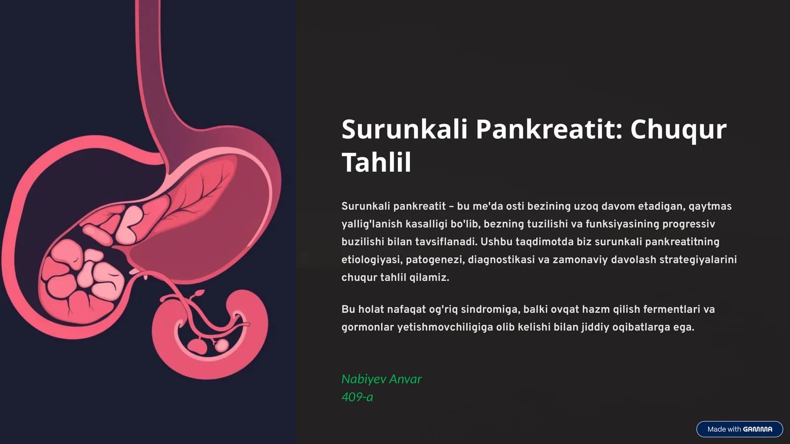 Surunkali Pankreatit: Chuqur Tahlil