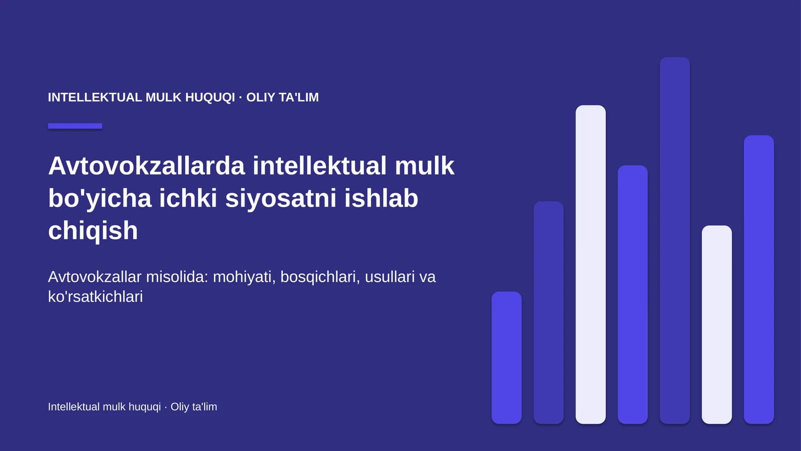 avtovokzallarda intellektual mulk bo'yicha ichki siyosatni ishlab chiqish 1259