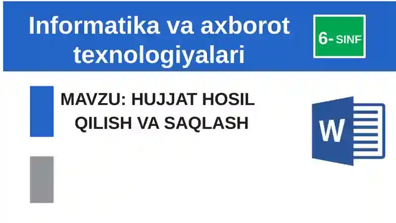 Word dasturida ishlash